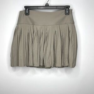 Khaki "Maddie" Full Pleat Active Skirt with Pockets in Shorts Liner Sz 10 Tennis
